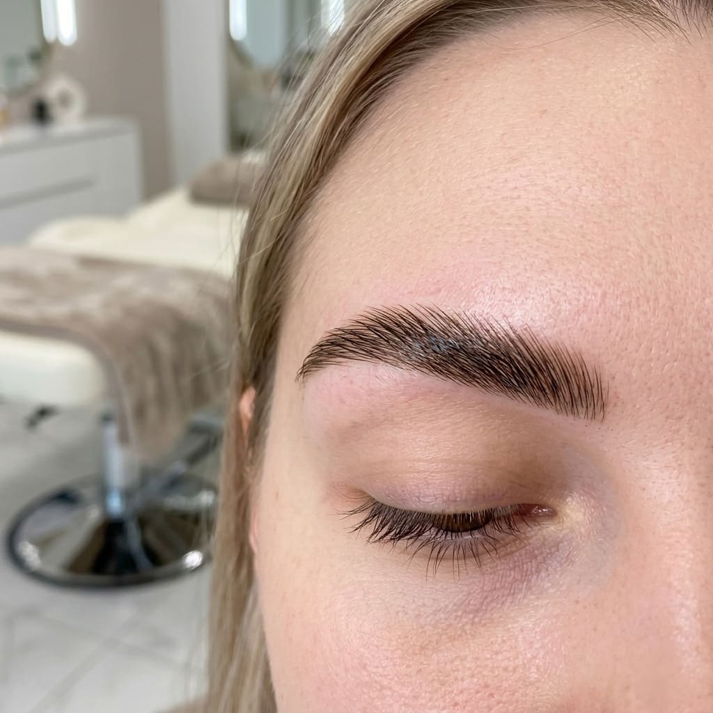 Etter behandling – fyldigere bryn Etter behandling – fyldigere bryn